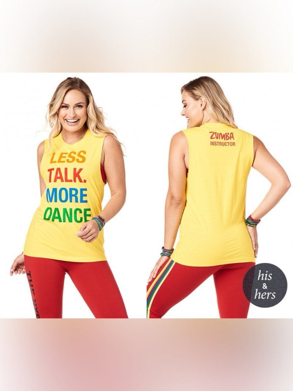 Zumba More Dance INSTRUCTOR Muscle Tank Top - Unisex - Sunrays